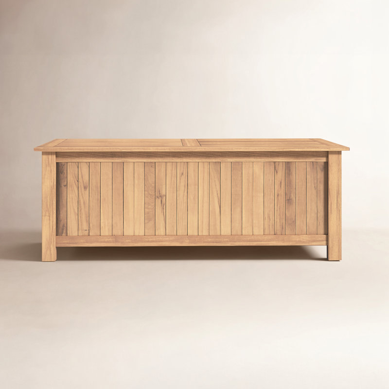 Birch Lane™ Summerton Teak Solid Wood Deck Box & Reviews | Wayfair